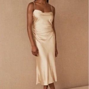 NWOT Sachin & Babi Winter Slip Dress in Gold/Champagne